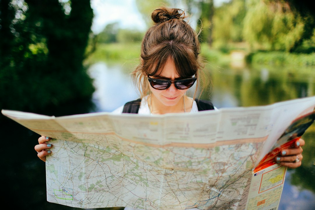 Planning a trip with a paper map